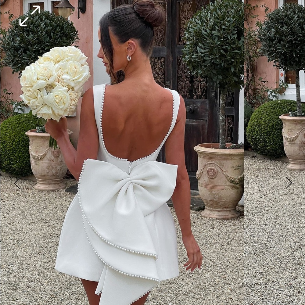 Brand New!!! White Sleeveless Scoop Neck Bridal Sundress